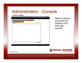 GigamonU - Solera Blend Riches, Packet Record and Playback Appliances