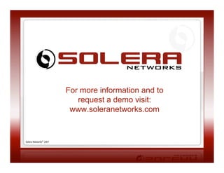 GigamonU - Solera Blend Riches, Packet Record and Playback Appliances