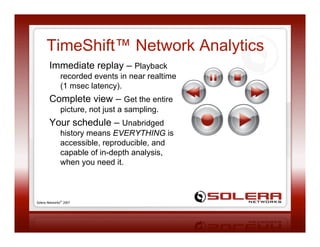 GigamonU - Solera Blend Riches, Packet Record and Playback Appliances