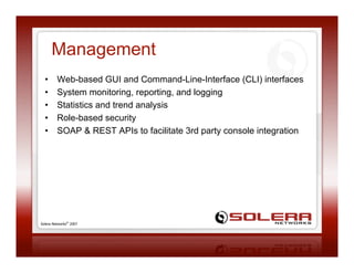 GigamonU - Solera Blend Riches, Packet Record and Playback Appliances