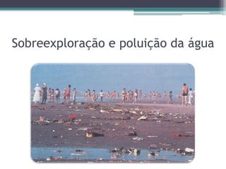 Sobreexploração e poluição da água
 
