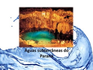 Águas subterrâneas do 
Paraná 
BEATRIZ GABRIELA 
 
