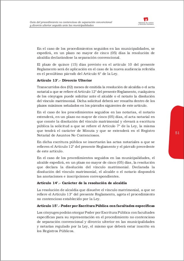 Guía del procedimiento no contencioso de separación 