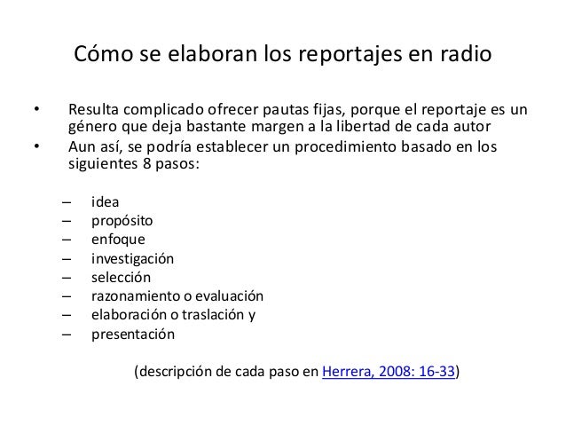 Guía 3: el reportaje en radio