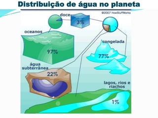 Distribuição de água no planeta
 