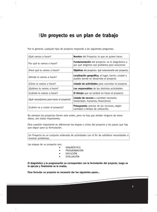 Guía para la Formulación de Proyectos Comunitarios | PDF