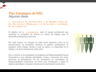 Plan De Rsc Guía para preparar un Plan de Responsabilidad Social Corporativa | PPT