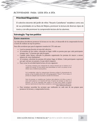 21EDUCACIÓN INICIAL Y PREESCOLAR * QUINTA SESIÓN ORDINARIA







 