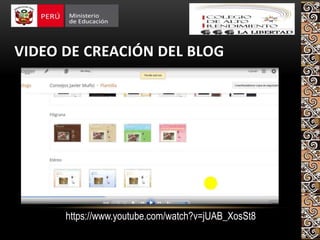 VIDEO DE CREACIÓN DEL BLOG
https://www.youtube.com/watch?v=jUAB_XosSt8
 