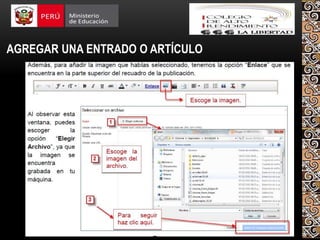 AGREGAR UNA ENTRADO O ARTÍCULO
 