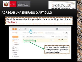AGREGAR UNA ENTRADO O ARTÍCULO
 
