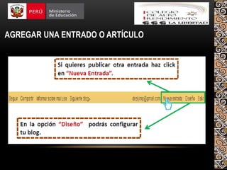 AGREGAR UNA ENTRADO O ARTÍCULO
 