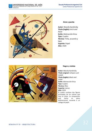 SEMANA N° 03 – ARQUITECTURA
Escuela Profesional de Ingeniería Civil
Carrera Profesional de Ingeniería Civil
32
 
