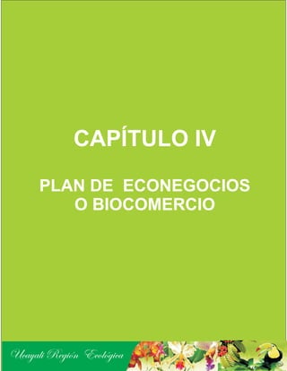 CAPÍTULO IV

      PLAN DE ECONEGOCIOS
         O BIOCOMERCIO




Ucayali Región Ecológica
 