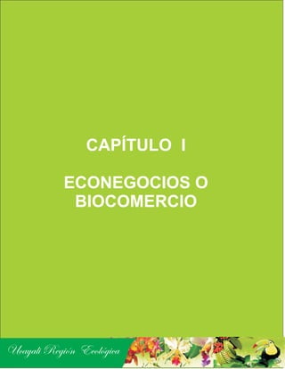 CAPÍTULO I

            ECONEGOCIOS O
             BIOCOMERCIO




Ucayali Región Ecológica
 