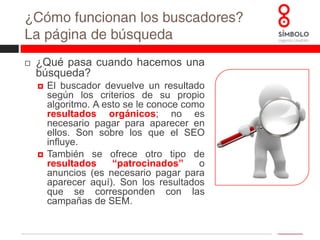 ¿Cómo funcionan los buscadores? La página de búsqueda