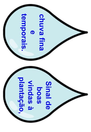 chuva
fina
e
temporais.
Sinal
de
boas
vindas
à
plantação,
 