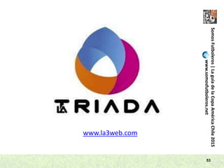 53
SomosFutboleros|LaguíadelaCopaAméricaChile2015
www.somosfutboleros.net
www.la3web.com
 