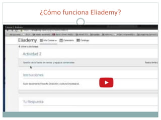 ¿Cómo funciona Eliademy?
 