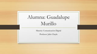 Alumna: Guadalupe
Murillo
Materia: Comunicación Digital
Profesor: Julio Chayle
 