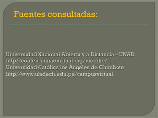 Fuentes consultadas: 