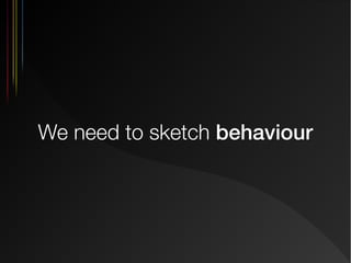 We need to sketch behaviour

 