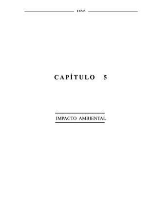 TESIS




CAPÍTULO        5




IMPACTO AMBIENTAL
 