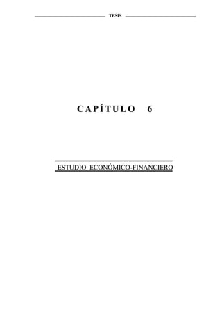 TESIS




    CAPÍTULO         6




ESTUDIO ECONÓMICO-FINANCIERO
 