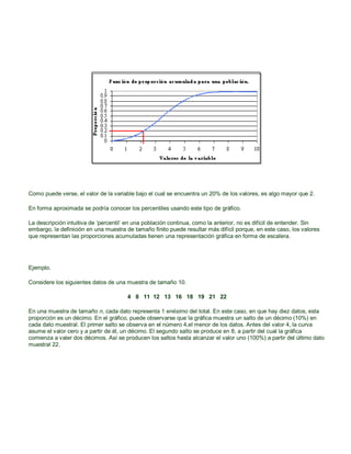 Guía de estadística percentiles, cuartiles, deciles. | PDF