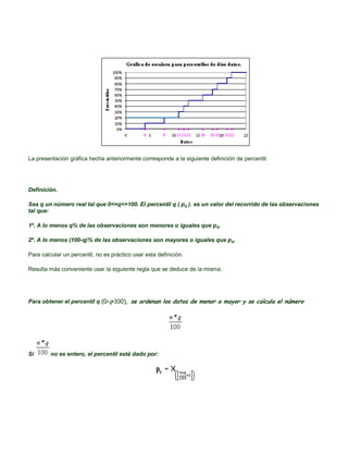 Guía de estadística percentiles, cuartiles, deciles. | PDF