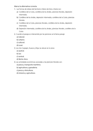 Guía   de  historia  y geografía