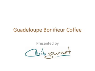 Guadeloupe Bonifieur Coffee Presented by 