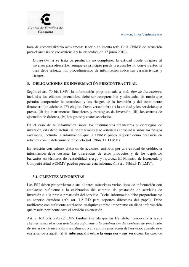 Guia De Obligaciones De Informacion Al Inversor En El