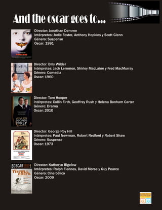 Guía de películas de Oscar