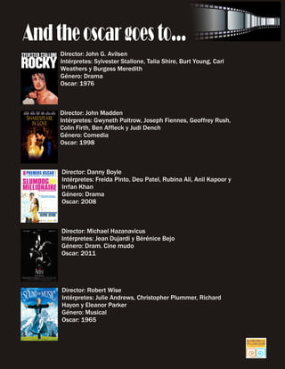 Guía de películas de Oscar