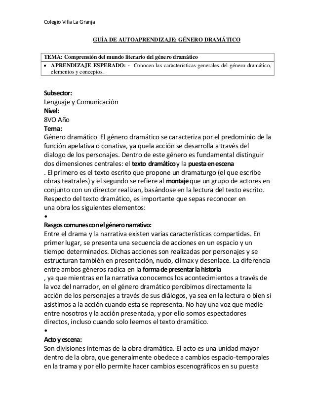 Guía De Texto Dramatico