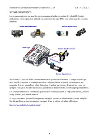 Guía de utilización del robot m bot ranger a traves de la app | PDF