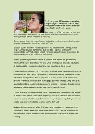 áGua e envelhecimento