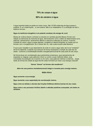 áGua e envelhecimento