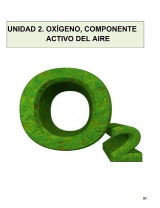 UNIDAD 2. OXÍGENO, COMPONENTE
          ACTIVO DEL AIRE
 