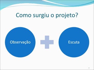 Como surgiu o projeto? 