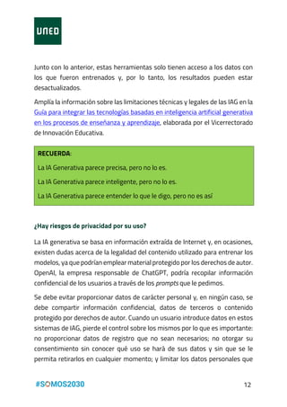 Guía la inteligencia artificial generativa Profesores. | PDF