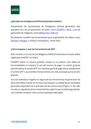 Guía la inteligencia artificial generativa Profesores. | PDF