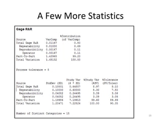 A Few More Statistics 
