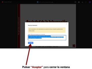 Pulsar “Aceptar” para cerrar la ventana
 