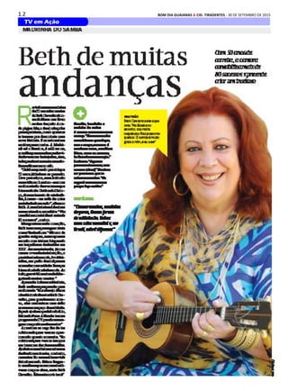 1 2 BOM DIA GUAIANAS & CID. TIRADENTES - 30 DE SETEMBRO DE 2015
TV em Ação
 