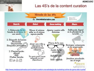 Las 4S’s de la content curation 
http://www.orestesocialmedia.com/content-curation-una-estrategia-de-marketing-online-de-g...