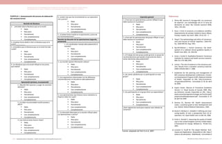 Actualización de la Guía Metodológica para la elaboración de Guías de Atención Integral en el Sistema General
de Seguridad Social en Salud Colombiano en sus componentes Guía de Práctica y Evaluación Económica,
Ministerio de Salud y Protección Social | 205204 FUNDACIÓN SANTA FE DE BOGOTÁ – CENTRO DE ESTUDIOS E INVESTIGACIÓN EN SALUD 2014
PLANTILLA 1. Autoevaluación del proceso de elaboración
del consenso formal
Revisión de literatura
1.	 ¿Ha leído toda la literatura que se le envió?
§	 Nada
§	 Muy poco
§	 Parcialmente
§	 Casi completamente
§	 Completamente
2. ¿Cuántas horas dedicó a leer la literatura que se le
envió?__________
3. ¿Considera que la literatura que se le envió fue ade-
cuada?
§	 Nada
§	 Muy poco
§	 Parcialmente
§	 Casi completamente
§	 Completamente
4. ¿La literatura que se le envió influyó en los juicios
que realizó?
§	 Nada
§	 Muy poco
§	 Parcialmente
§	 Casi completamente
§	 Completamente
Apreciación (primera, no presencial)
1. ¿Resultó fácil apreciar y juzgar las recomen-
daciones?
§	 Nada
§	 Muy poco
§	 Parcialmente
§	 Casi completamente
§	 Completamente
2. ¿La labor encomendada resultó pesada y
difícil?
§	 Nada
§	 Muy poco
§	 Parcialmente
§	 Casi completamente
§	 Completamente
3. ¿Las instrucciones fueron claras?
§	 Nada
§	 Muy poco
§	 Parcialmente
§	 Casi completamente
§	 Completamente
Impresión general
1. ¿Cree que sus apreciaciones y juicios reflejan lo que
debe hacerse en la práctica?
§	 Nada
§	 Muy poco
§	 Parcialmente
§	 Casi completamente
§	 Completamente
2. ¿Cree que las apreciaciones del grupo reflejan lo que
debe hacerse en la práctica?
§	 Nada
§	 Muy poco
§	 Parcialmente
§	 Casi completamente
§	 Completamente
3. ¿El trabajo de este grupo puede generar un grupo de
recomendaciones que ayuden al personal de salud a
tomar decisiones adecuadamente?
§	 Nada
§	 Muy poco
§	 Parcialmente
§	 Casi completamente
§	 Completamente
4. ¿Se siente satisfecho por su participación en este
grupo?
§	 Nada
§	 Muy poco
§	 Parcialmente
§	 Casi completamente
§	 Completamente
5. ¿Su participación en el grupo llenó sus expectativas?
§	 Nada
§	 Muy poco
§	 Parcialmente
§	 Casi completamente
§	 Completamente
¿Qué sugerencias haría para mejorar este método de
consenso?
Fuente: adaptado de Fitch K et al. 2007
4. ¿Usted cree que fue inconsistente en sus apreciacio-
nes y juicios?
§	 Nada
§	 Muy poco
§	 Parcialmente
§	 Casi completamente
§	 Completamente
5. ¿Cuántas horas invirtió en la apreciación y juicio de
las recomendaciones?_______
Reunión de discusión de las apreciaciones (segunda,
presencial)
1. ¿El coordinador manejó adecuadamente la
reunión?
§	 Nada
§	 Muy poco
§	 Parcialmente
§	 Casi completamente
§	 Completamente
2. ¿La reunión aportó información valiosa?
§	 Nada
§	 Muy poco
§	 Parcialmente
§	 Casi completamente
§	 Completamente
3. ¿Los argumentos relacionados con las diferentes
recomendaciones se discutieron adecuadamente?
§	 Nada
§	 Muy poco
§	 Parcialmente
§	 Casi completamente
§	 Completamente
4. ¿Las apreciaciones que hicieron otros miembros in-
fluyeron sobre las suyas?
§	 Nada
§	 Muy poco
§	 Parcialmente
§	 Casi completamente
§	 Completamente
5. ¿La discusión efectuada en la reunión influyó sobre
sus apreciaciones y juicios?
§	 Nada
§	 Muy poco
§	 Parcialmente
§	 Casi completamente
§	 Completamente
Referencias
1.	 Olmos ME, Sanchez R, Venegas MA. Los consensos
de expertos: una metodología útil en la toma de
decisiones en salud. Rev Colomb Cancerol 2006;
10(1): 192-202.
2.	 Asúa J. Entre el consenso y la evidencia científica.
Departamento de sanidad, Gobierno Vasco, Bilbao,
Vizcaya, España. Gac Sanit. 2005; 19 (1): 65 – 7.
3.	 Tong R. The epistemology and ethics of consensus:
uses and misuses of ‘ethical’ expertise. J Med Phi-
los, 16(4):409-26, Aug, 1991.
4.	 Rycroft-Malone J. Formal consensus: the devel-
opment of a national clinical guideline Quality in
Health Care 2001; 10: 238-244.
5.	 Jones J, Hunter D. Qualitative Research: Consensus
methods for medical and health services research.
BMJ 311:376-380,1995.
6.	 Lomas J. The role of evidence in the consensus pro-
cess. Results from a Canadian consensus exercise.
JAMA 259(20):3001-5. 1988.
7.	 Guidelines for the planning and management of
NIH consensus development conferences. Consen-
sus Development Program (CDP), National Institute
of Health. Disponible en URL: http://consensus.
nih.gov/aboutCDP.htm. Consultada el 20 de abril
de 2009.
8.	 Expert Panels: Manual of Procedural Guidelines
Version 1.1. Royal Society of Canada 1998. Otta-
wa (Ontario), Canada. Disponible en URL:. http://
www.samenlevingentechnologie.be/ists/en/pdf/
projects/toolkitexpertpanel.pdf  Consultada el 24
de abril de 2009.
9.	 Streiner DL, Norman GR. Health measurement
scales: a practical guide to their development and
use. Oxford: Oxford Medical Publications, 1995.
10.	Brook R, McGlynn E, Shekelle P. Defining and mea-
suring quality  of care: a perspective from US re-
searchers. Int J Qual Health Care 12:281-95, 2000.
11.	Ferlie E, Shortell S. Improving the quality of health
care in the United Kingdom and the United States:
A framework for change. Milbank Q,  79:281-315,
2001.
12.	Linstone H, Turoff M. The Delphi Method: Tech-
niques and Applications. Disponible en URL: http://
www.is.njit.edu/pubs/  delphibook/. Consultada el
 
