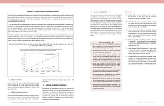 Actualización de la Guía Metodológica para la elaboración de Guías de Atención Integral en el Sistema General
de Seguridad Social en Salud Colombiano en sus componentes Guía de Práctica y Evaluación Económica,
Ministerio de Salud y Protección Social | 283282 FUNDACIÓN SANTA FE DE BOGOTÁ – CENTRO DE ESTUDIOS E INVESTIGACIÓN EN SALUD 2014
Recuadro 13. Ejemplo Análisis de sensibilidad univariado
El análisis de sensibilidad puede realizarse de diferentes formas. Sin embargo, en recomendable realizar cambios en una
sola variable a la vez, dejando el resto ceteris paribus, con el objetivo de identificar las causas de las variaciones sobre el
mismo. Un ejemplo de ellos es el análisis que realiza [3] al, donde es de tipo univariado, donde se modifica solamente
las probabilidades de infección.
“…Las variaciones de las probabilidades de infección del orden del 40%, resultantes de la variabilidad de la efectividad de
la vacuna, no tienen efecto en la relación costo-efectividad. Aun con el mayor valor de probabilidad de infección dentro
del intervalo considerado —que es cercano al de la probabilidad en la situación sin vacunación— no se consigue equili-
brar la relación costo-efectividad de la vacuna, es decir, el costo por año de vida salvado en la estrategia con vacunación
sigue siendo inferior al de la situación sin vacunación.
Al disminuir la incidencia de la enfermedad, disminuye la diferencia entre las relaciones costo-efectividad en las dos hi-
pótesis consideradas —con y sin vacunación—, lo cual sugiere que deberían producirse reducciones muy grandes de la
incidencia para observar un punto de intercepción de las dos hipótesis (incidencia de la neumonía < 80 por 100.000) (Ver
figura 2). Ahora 100.000 y efectividad de la vacuna superior a 70%...”.
Análisis de sensibilidad: variación del costo por año de vida salvado (AVS) en función de la incidencia de la infección
por Haemophilus influenzae tipo b (Hib)
B.	 Análisis de Umbral
Busca identificar el valor crítico de los parámetros por
encima o debajo de los cuales (valores de corte) pueden
variar las conclusiones de una evaluación o afectar a una
regla de decisión.
C.	 Análisis o Escenarios Extremos
Las alternativas se comparan tratando de identificar los ca-
sos extremos realizando la combinación entre los valores
más: pesimistas (por ejemplo, altos costos y baja efecti-
vidad) y más optimistas (por ejemplo, bajos costos y alta
efectividad).
D.	 Análisis de Sensibilidad Probabilístico
Este método de sensibilidad se basa en los métodos de
simulación de Monte Carlo. El método asigna rangos y dis-
tribuciones a las variables que presentan incertidumbre y
mediante modelación asigna de forma aleatoria valores
probables a las variables, a fin de determinar el grado de
confianza que puede ser atribuido a cada opción, median-
te técnicas de decisión analítica.
E.	 Curvas de aceptabilidad
Una forma práctica de ilustrar e interpretar los análisis de
sensibilidad es mediante las curvas de aceptabilidad, don-
de por medio de la construcción de la curva de probabili-
dad del evento se miran los umbrales donde las estrategias
son costo efectivas. En el eje horizontal se presenta los va-
lores máximos que se pagarían por una unidad ganada de
desenlace en salud y en el eje vertical la probabilidad de
que la alternativa clínica sea costo efectiva. Es importante
mencionar, que la construcción de dichas curvas es más
usada cuando se realizan ejercicios de costo utilidad, es
decir cuando no se emplean unidades naturales de des-
enlaces.
Recomendación [2,5, 6]
§	Se recomienda realizar un análisis de sensibilidad
para el manejo de la incertidumbre de los datos
incluidos en la evaluación económica.
§	Determinar el método de AS a realizar, dar detalles
del mismo y justificar su elección
§	Se recomienda, siempre que sea posible, la reali-
zación de un AS probabilístico, puesto que se con-
sidera que evalúa más apropiadamente la incerti-
dumbre de los parámetros (cuando los valores de
los parámetros son definidos probabilísticamente)
§	Decidir qué variables serán objeto del AS y cuáles
permanecerán fijas. Justificar su selección y si es
posible apoyarse en datos objetivos
§	Establecer para cada variable seleccionada el grado
de variación que pueda considerarse relevante
§	Se recomienda total transparencia en la distribu-
ción estadística de las variables analizadas
§	Determinar el grado de cambio en los resultados
del caso básico a partir del cual podrá considerarse
que se modifican significativamente los resultados
§	Presentar las pruebas estadísticas realizadas y los
intervalos de confianza en torno a las principales
variables analizadas.
Referencias
1.	 Osteba. Vitoria: Servicio de Evaluación de Tecnolo-
gías Sanitarias del País Vasco. Guía de evaluación
económica en el sector sanitario. (1999).
2.	 Rubio-Terres C, Cobo E, sacrsitan JA, Prieto L, del Lla-
no J (2004). Análisis de la incertidumbre en las eva-
luaciones económicas de intervenciones sanitarias.
Med Clin (Barc) , 122(17): 668-74.
3.	 Alvis, N., De La Hoz, F., & Vivas, D. (2006). Relación
costo-efectividad de la vacuna contra Haemophilus
influenzae tipo b en niños menores de dos años de
edad en Colombia. Revista Panamericana de Salud
Pública, 20(4).248-55.
4.	 Pinto D. Estudios de análisis económico. En Ruiz
A. & Murillo Z. Epidemiología clínica. Investigación
aplicada. Editorial Médica Panamericana. Colombia.
ISBN 958-9181-75-9
5.	 López Bastida J, Oliva J, Antoñanzas F, García-Altés
A, Gisbert R, Mar J, et al. Propuesta de guía para la
evaluación económica aplicada a las tecnologías sa-
nitarias. Gac Sanit 2010; 24 (2):154-170.
6.	 Canadian Agency for Drugs and Technologies. Guide-
lines for the Economic Evaluation of Health Tech-
nologies: Canada. 3rd
Edition. Disponible en: http://
www.cadth.ca/media/pdf/186_EconomicGuideli-
nes_e.pdf [Fecha de acceso: 14 de Enero del 2013]
 