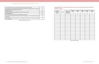 Actualización de la Guía Metodológica para la elaboración de Guías de Atención Integral en el Sistema General
de Seguridad Social en Salud Colombiano en sus componentes Guía de Práctica y Evaluación Económica,
Ministerio de Salud y Protección Social | 295294 FUNDACIÓN SANTA FE DE BOGOTÁ – CENTRO DE ESTUDIOS E INVESTIGACIÓN EN SALUD 2014
¿Los métodos para evaluar la incertidumbre de parámetros han sido apropiados?
Si los parámetros fueron representados por estimaciones puntuales, los rangos usados en el análisis de
sensibilidad han sido documentados y justificados?
Consistencia interna
¿Hay evidencia que la lógica matemática del modelo ha sido evaluada?
Consistencia externa
¿Los resultados contra-intuitivos han sido explicados y justificados?
Si los resultados del modelos son comparados con datos independientes, ¿son las diferencias explicadas
y justificadas?
¿Los resultados han sido comparados con los resultados de otros modelos y las similitudes o diferencias
han sido justificadas?
Traducido y adaptado de referencia 6.
HERRAMIENTA 8-E: CONSENSO DE FRECUENCIA DE USO DE SERVICIOS POR OPCIÓN DE
MANEJO CLÍNICO
Opción de
manejo Clí-
nico
Servicios
Tasa de uti-
lización del
servicios
Miembro
GDG
1
Miembro
GDG
2
Miembro
GDG
3
Miembro
GDG
4
Miembro
GDG
5
Fuente: Elaboración propia
 